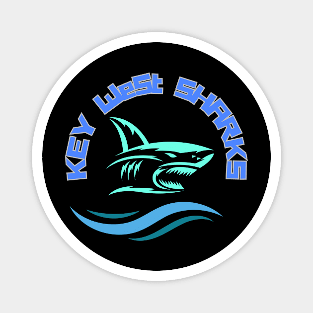 Key west  sharks Magnet by Benjamin Customs